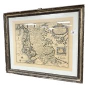 A 20th century Continental map 36 cm x 48 cm