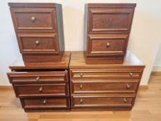 A group of reproduction bedroom chests,