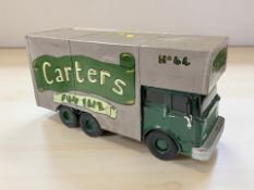 A painted wooden scale model Carter's Fun Fair van,