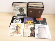 A collection of Al Jolson vinyl lp records (2 cases)