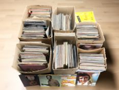 A large quantity of vinly records, various artists and genres including Elvis, ELO, Madonna,