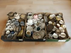 A large quantity of Denby pottery wares (3 boxes)