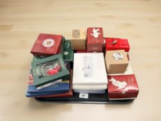 A large quantity of Christmas tree ornaments including Waterford Crystal, Schmuckstern,