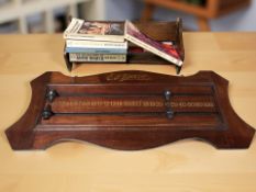 An E J Riley mahogany snooker scoreboard,