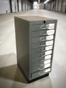 A Bisley ten drawer index chest,