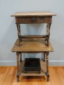 An oak occasional table,