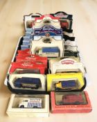 A collection of boxed die cast delivery wagons including Days Gone, Oxford, etc.