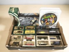 A group of die cast vehicles including Days Gone, Ringtons,