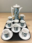 A fifteen piece Portmeirion Tivoli coffee service.