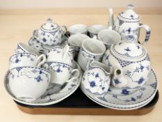 Twenty six pieces of Masons Denmark blue and white tea and coffee china.