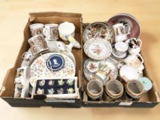 Various ceramics including Maling Cetem Ware lustre fruit bowl, Amherst ironstone fruit bowl,