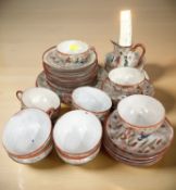 Thirty five pieces of Japanese export tea porcelain.