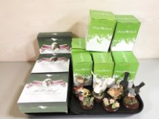 A collection of Atlas Editions British Birds collection figures, with boxes,