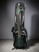 An Aria Pro II CT-Series electric guitar, with soft carry bag and guitar stand.