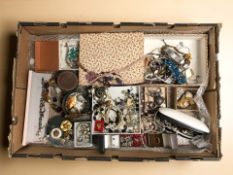 A collection of costume jewellery, wristwatches, dress rings, earrings, etc.