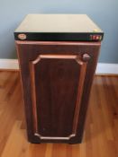 A Belling hostess cabinet and a contemporary laminated filing pedestal.