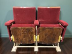 A pair of cinema seats, width 110 cm.