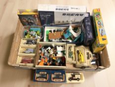 A quantity of LEGO, boxed die cast vehicles including Lledo and Matchbox,