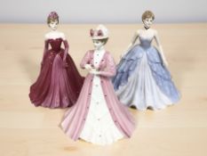 A Coalport figure 'Evening at the Opera' No. 1924 of 5000, and 'Evening Elegance' No.