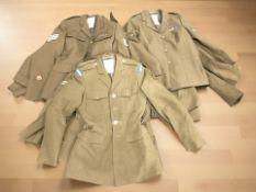 A group of British Army No. 2 dress tunics.