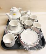 Nineteen pieces of Royal Doulton Juno tea china.