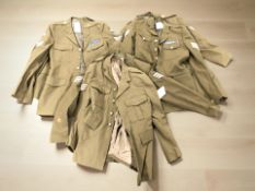 A group of British Army No. 2 dress tunics.