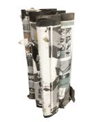 Six rolls of roofing felt.