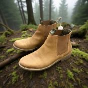 A pair of Barbour tan leather Chelsea boots, size 10.