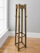 A beech hat and coat stand, height 170 cm.