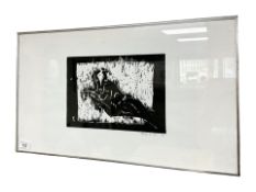 A contemporary Danish monochrome print, 43 cm x 29 cm.