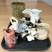 A Silver Crane Company novelty teapot in the form of a motorbike,