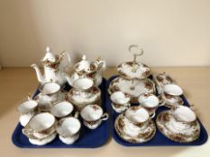 Approximately thirty seven pieces of Royal Albert Old Country Roses tea china.