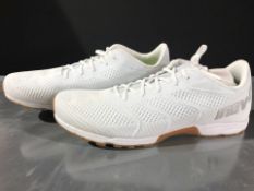 A pair of Inov F-Lite trainers, white / gum, UK 10.
