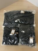 A The North Face Polar hoodie, black, size XL, a further Note crew top, black / rose gold, size S,