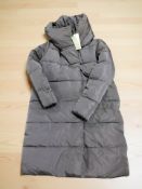 A Hobbs London Heather Puffer coat, navy, size UK 10.