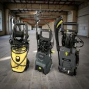 Three pressure washers.