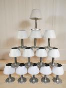 A quantity of solar mushroom lights, each 28 cm high.