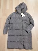 A Hobbs London Heather Puffer coat, navy, size UK 12.
