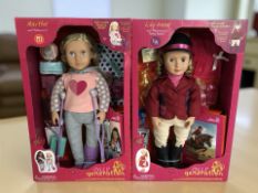 Two Maison Battat Our Generation dolls, Martha and Lilly Anna.