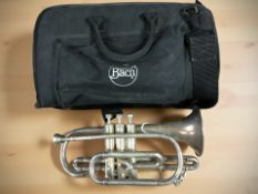 A Boosey & Hawkes No. 78 chrome cornet, numbered 599894, together with a carry bag.