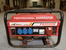 A Prokraft PK8500W generator.