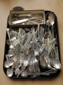 A large quantity of stainless steel and EPNS flatwares.