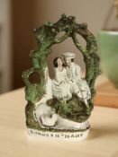 A Victorian Staffordshire figure group 'Burns and Mary', height 31 cm.