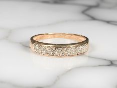 A 9ct rose gold diamond ring, the stated total diamond weight 0.