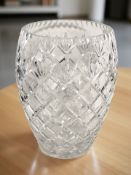 A lead crystal vase, height 26 cm.