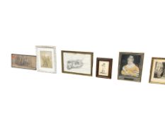 Danish School : Nude study, pencil drawing, 41 cm x 29 cm,