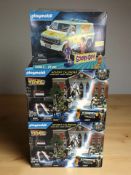 Two Playmobil Back to the Future advent calendars and a further Scooby Doo seventy two piece model.