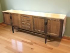 A G Plan Fresco teak sideboard, 213 cm x 46 cm x 80 cm.