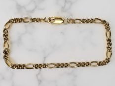 A 9ct gold bracelet, length 19cm. CONDITION REPORT: 5.