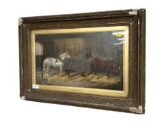 19th Century School : Dinnertime, oil on canvas, 50 cm x 29 cm.